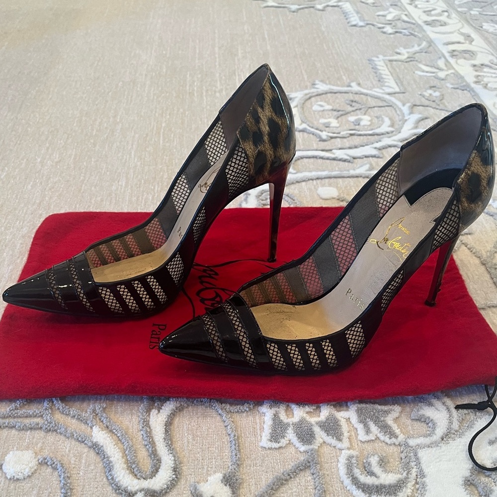 Authentic Christian Louboutin Bandy Leopard Pumps size 37.5